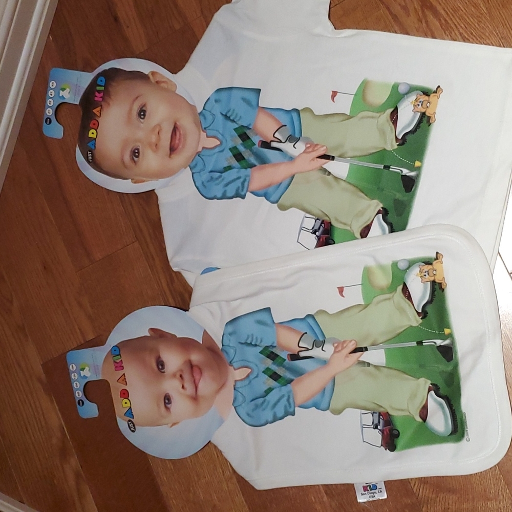 Toddler Golf bib and t-shirt